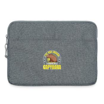 Capybara habe genug Wasserschwein - Laptoptasche 15" - Grau meliert - Vorne