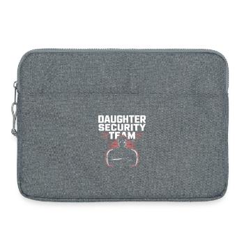 Daughter Security Team – Vater Bodyguard - Laptoptasche 15" - Grau meliert - Vorne