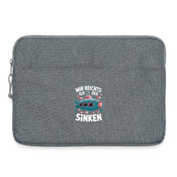 Unterwasserwitz Mir reicht's Ich geh sinken - Laptoptasche 15" - Grau meliert - Vorne