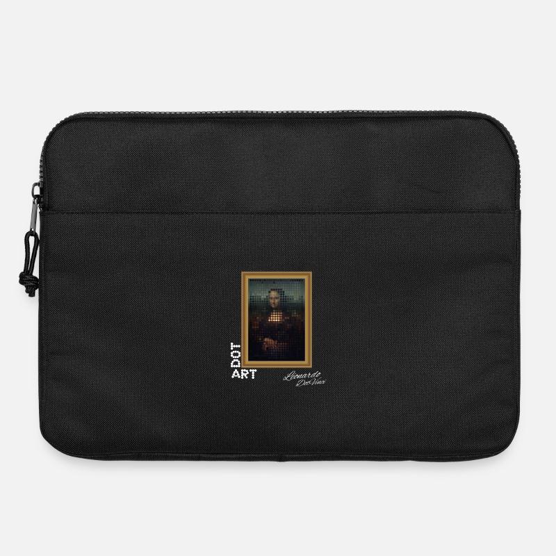 Mona Lisa Dots - Sacoche pour ordinateur portable 15 pouces - noir