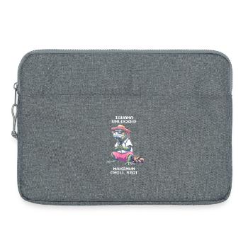 Iguane débloqué | Chill-Stat Max - Sacoche pour ordinateur portable 15 pouces - gris chiné - Devant