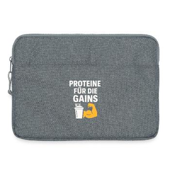 Proteine Für Die Gains - Laptoptasche 15" - Grau meliert - Vorne