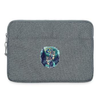 Rétro extérieur nature sauvage ours arbres - Sacoche pour ordinateur portable 15 pouces - gris chiné - Devant