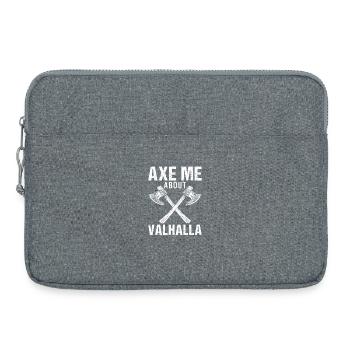 Mythologie viking Valhalla guerrier hache dictons - Sacoche pour ordinateur portable 15 pouces - gris chiné - Devant