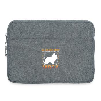 Samoyed is allergic sled dog - Laptop bag 15" - heather grey - Front