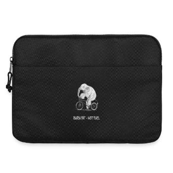Burn Fat – Not Fuel   Lustiger Fahrrad Elefant - Laptoptasche 15" - Schwarz - Vorne