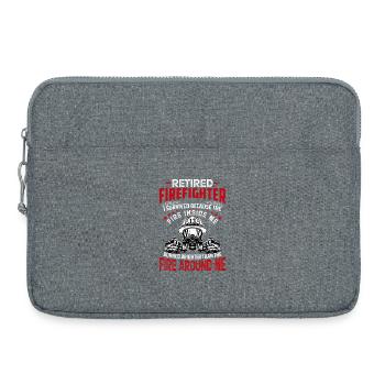 Pompier - Sacoche pour ordinateur portable 15 pouces - gris chiné - Devant