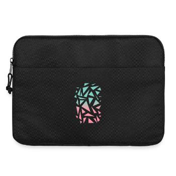 Motif triangulaire - Turquoise Pink - Sacoche pour ordinateur portable 15 pouces - noir - Devant