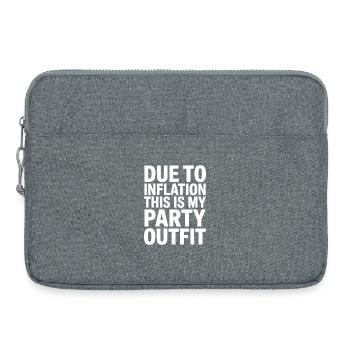 Inflation Party Outfit Spruch - Laptoptasche 15" - Grau meliert - Vorne