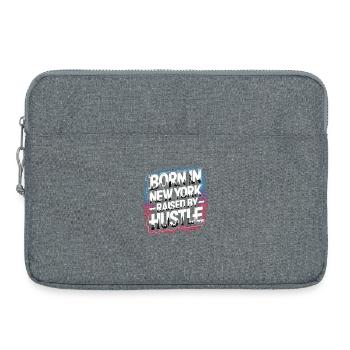 Né à New York – Hustle Streetstyle - Sacoche pour ordinateur portable 15 pouces - gris chiné - Devant