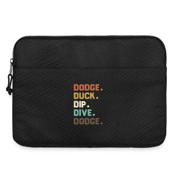 Séquence de mots rétro Dodgeball Duck Dip Dive - Sacoche pour ordinateur portable 15 pouces - noir - Devant