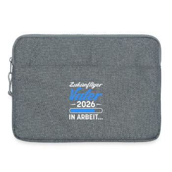 Werdender Vater ZUKÜNFTIGER VATER IN ARBEIT 2026 - Laptoptasche 15" - Grau meliert - Vorne
