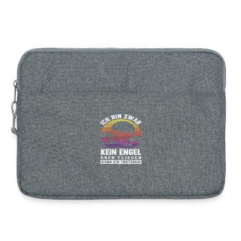 Funny skydiver adrenaline junkie angel - Laptop bag 15" - heather grey - Front