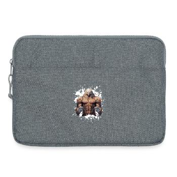 Adler Muskeln Bodybuilding Beast - Laptoptasche 15" - Grau meliert - Vorne