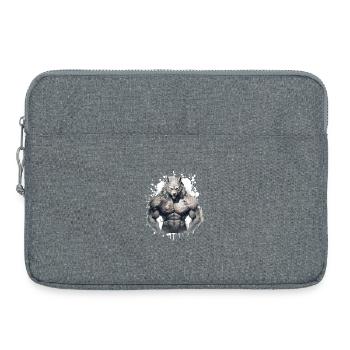 Muscle de loup Musculation Bête - Sacoche pour ordinateur portable 15 pouces - gris chiné - Devant