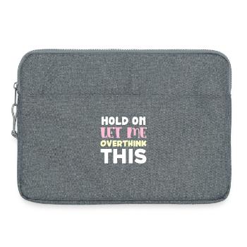Halt Überdenken Erst Typografie - Laptoptasche 15" - Grau meliert - Vorne