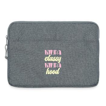 Kinda classy kinda hood Typography - Laptoptasche 15" - Grau meliert - Vorne