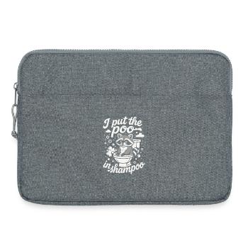 Ich stecke den in Shampoo Lustiger Waschbär Humor - Laptoptasche 15" - Grau meliert - Vorne