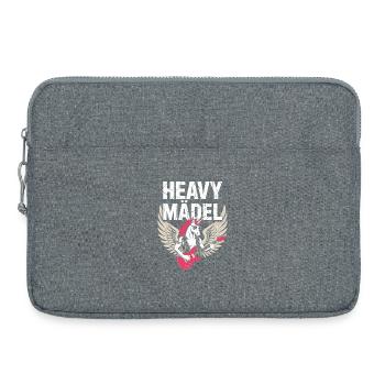 Heavy Metal Rock Festival Licorne Heavy Girl - Sacoche pour ordinateur portable 15 pouces - gris chiné - Devant