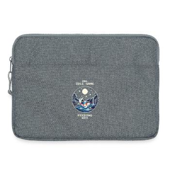 IRL Idle Game: Feeding Koi | Garden pond - Laptop bag 15" - heather grey - Front