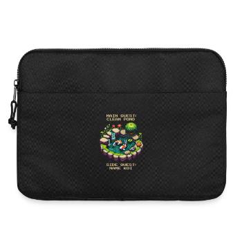 Hauptquest: Teich reinigen | Koi Gartenteich - Laptoptasche 15" - Schwarz - Vorne