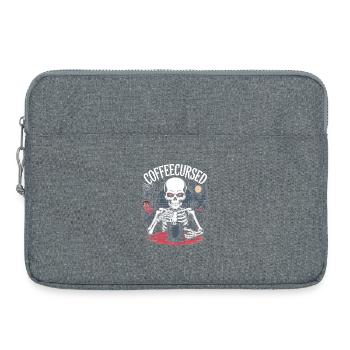 Kaffee Verfluchtes Skelett Brauen Gruseliges Halloween - Laptoptasche 15" - Grau meliert - Vorne
