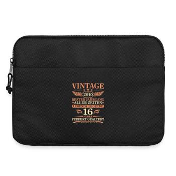 Vintage 2010 Jahrgang geboren - 16. Geburtstag - Laptoptasche 15" - Schwarz - Vorne