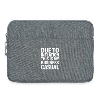Inflation Spruch Business Casual - Laptoptasche 15" - Grau meliert - Vorne