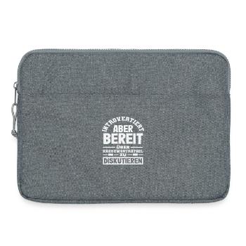 Mots croisés intovertis Discuter de l’humour - Sacoche pour ordinateur portable 15 pouces - gris chiné - Devant