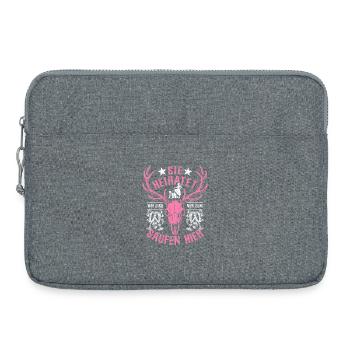 Enterrement de vie de jeune fille - Elle se marie - Sacoche pour ordinateur portable 15 pouces - gris chiné - Devant