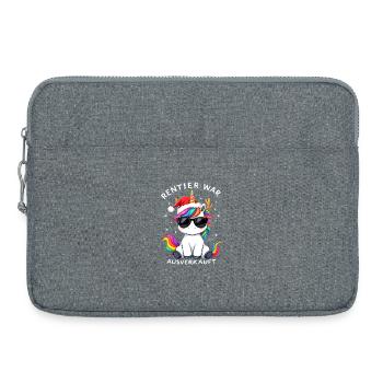 Reindeer was sold out Unicorn Christmas - Laptop bag 15" - heather grey - Front