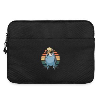 Bunter Wellensittich - Laptoptasche 15" - Schwarz - Vorne