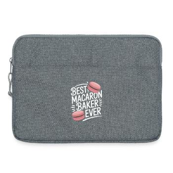 Macaron French Desserts - Laptop bag 15" - heather grey - Front