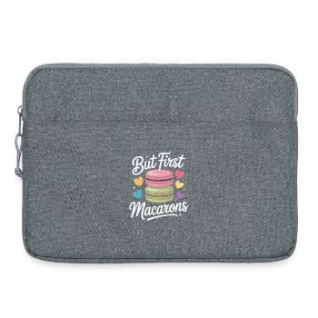 Macaron French Desserts - Laptop bag 15" - heather grey - Front