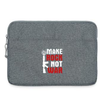 Make Rock Not War Music Guitar Rock Band - Laptoptasche 15" - Grau meliert - Vorne