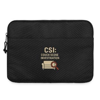 Enquête sur la scène du canapé - Funny True Crime - Sacoche pour ordinateur portable 15 pouces - noir - Devant