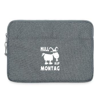 Null Bock Auf Montag Ziege Motiv - Laptoptasche 15" - Grau meliert - Vorne