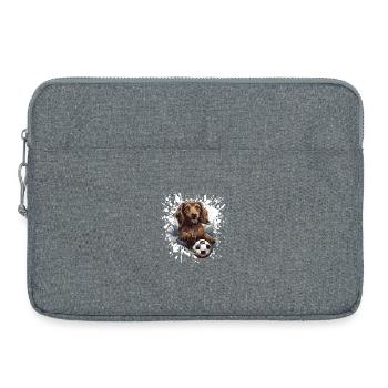 Teckel Chien Teckel Football Sports - Sacoche pour ordinateur portable 15 pouces - gris chiné - Devant