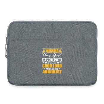 Cadeau drôle de menuisier - Sacoche pour ordinateur portable 15 pouces - gris chiné - Devant