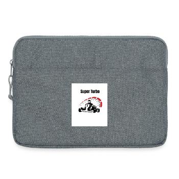Super Turbo Kart Retro Speed - Laptop bag 15" - heather grey - Front