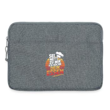 Be nice to me I'll cook your food Cooking Saying - Laptop bag 15" - heather grey - Front