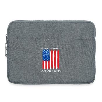 Anime Manga Otaku Kawaii USA America Flag Flag - Laptop bag 15" - heather grey - Front