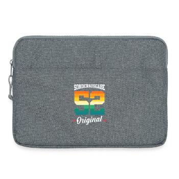 52 Geburtstag - Laptoptasche 15" - Grau meliert - Vorne