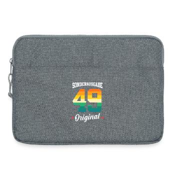 49 Geburtstag - Laptoptasche 15" - Grau meliert - Vorne