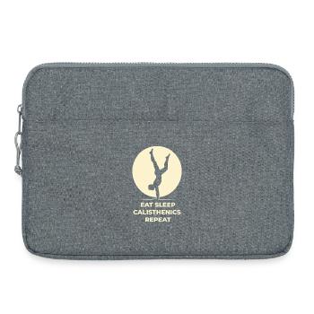 Manger Dormir Calisthenics Répéter Fitness Gym Entraînement - Sacoche pour ordinateur portable 15 pouces - gris chiné - Devant