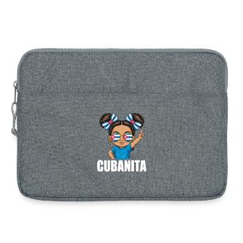Drapeau de Cuba Jolies Cubanitas Filles Femmes - Sacoche pour ordinateur portable 15 pouces - gris chiné - Devant