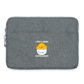 Gender Reveal Easter Mom-to-be - Laptop bag 15" - heather grey - Front