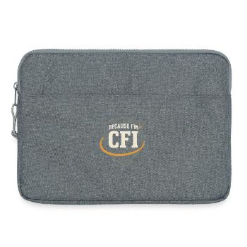 Fluglehrer Cfi Pilot Luftfahrtlehrer - Laptoptasche 15" - Grau meliert - Vorne