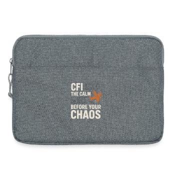 Flight Instructor Cfi Pilot Aviation Instructor - Laptop bag 15" - heather grey - Front