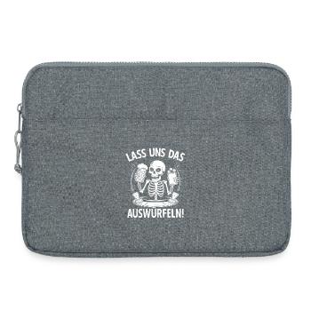 Lass Uns Das Auswürfeln - Sklett Schocken Knobeln - Laptoptasche 15" - Grau meliert - Vorne